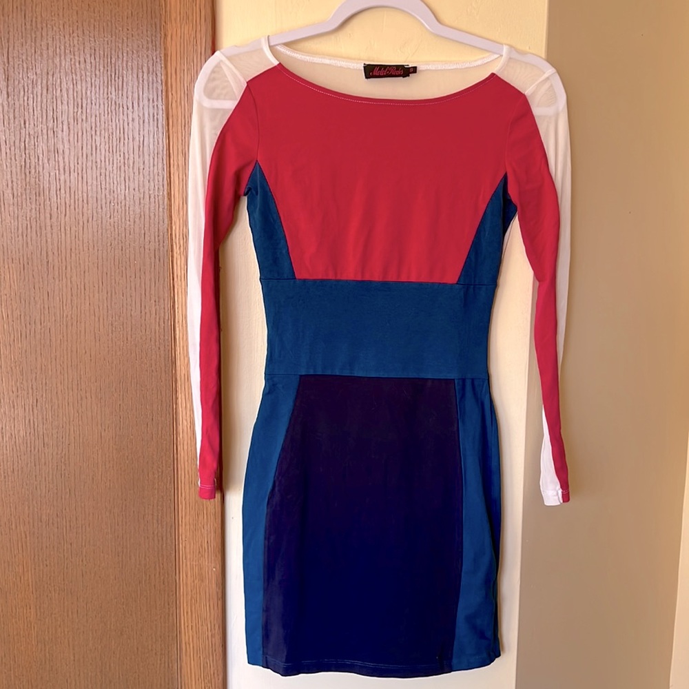 Motel Rocks Colorblock Bodycon Dress